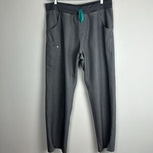 Figs Kade Cargo Scrub Pants Gray Size L Classic Fit Straight Leg Medical Uniform